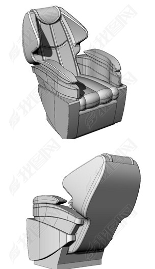 按摩椅座椅沙发椅家具犀牛模型obj模型3D模