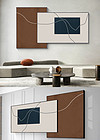 现代抽象几何立体线条轻奢客厅玄关装饰画2
