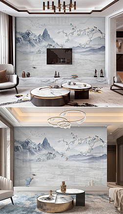 风景画背景墙效果图-风景画背景墙图片大全下载-我图网