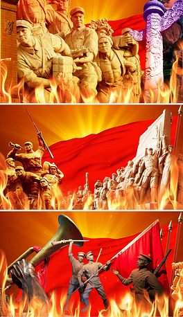 人民英雄赞歌雕塑背景视频素材