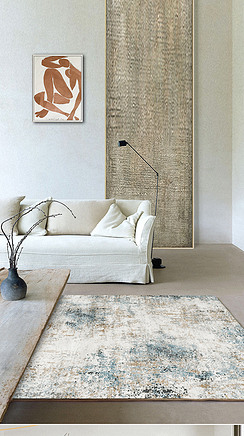 北欧现代简约轻奢几何抽象水墨极简客厅地毯地垫