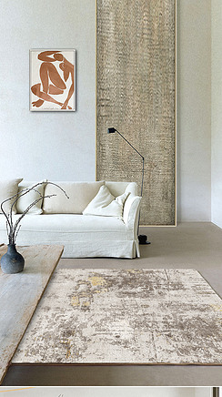 现代简约北欧轻奢抽象极简创意高端客厅地毯地垫