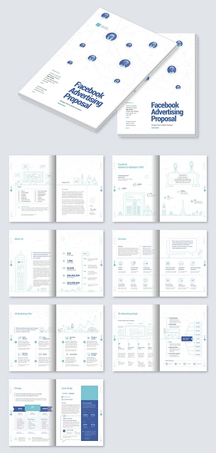 简洁现代的科技报告画册InDesign模板