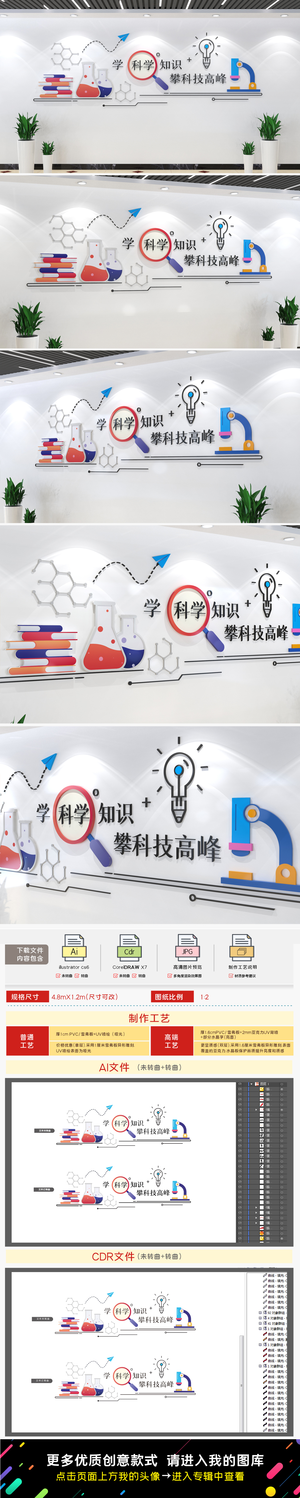 科学实验室文化墙校园实验室布置文化墙
