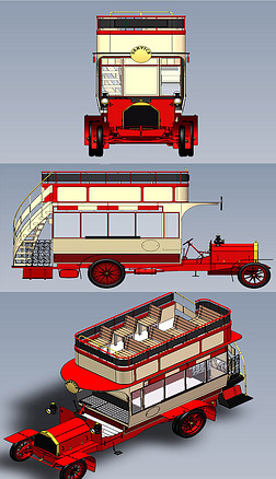 奔驰公共汽车奔驰双层巴士SW机械设计