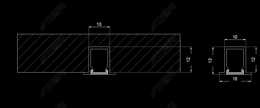 硬条灯带样式cad图库