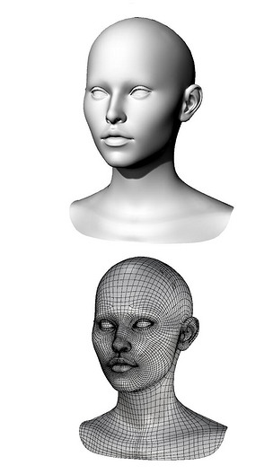 人头人体素材脸部人头犀牛模型obj模型3D模