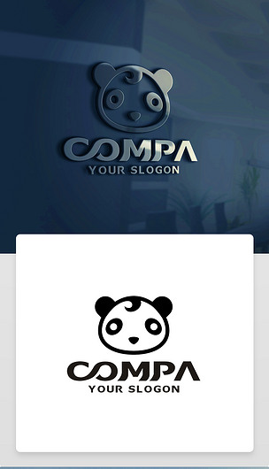 卡通熊猫logo设计熊猫标志熊猫商标