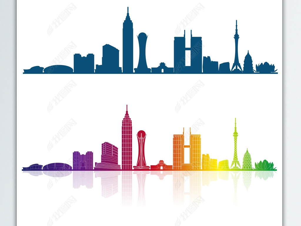 江苏常州地标建筑矢量设计元素