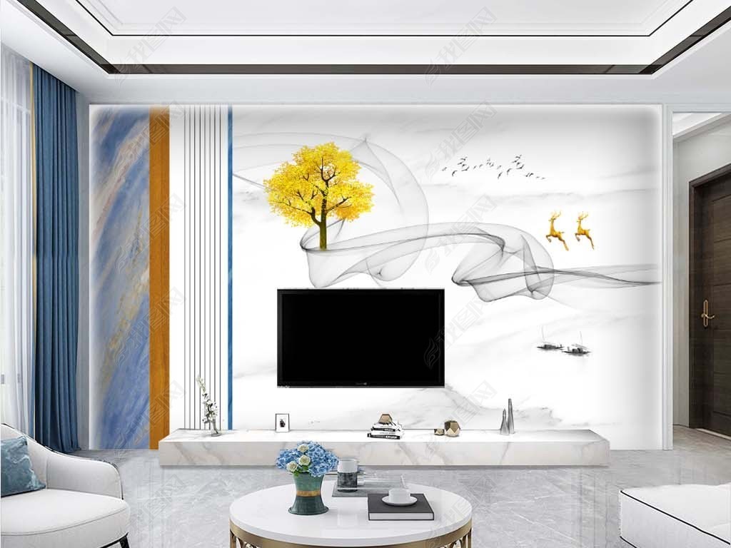 新现代背景墙下载-编号25427311-电视背景墙-我图网