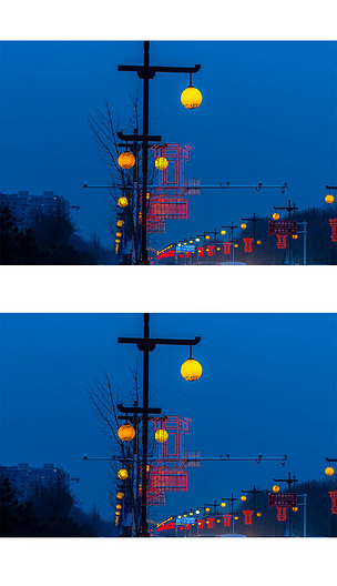 原创曲阜五福路夜景