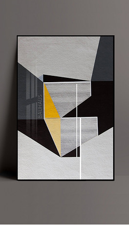 包豪斯bauhaus抽象几何装饰画客厅挂画