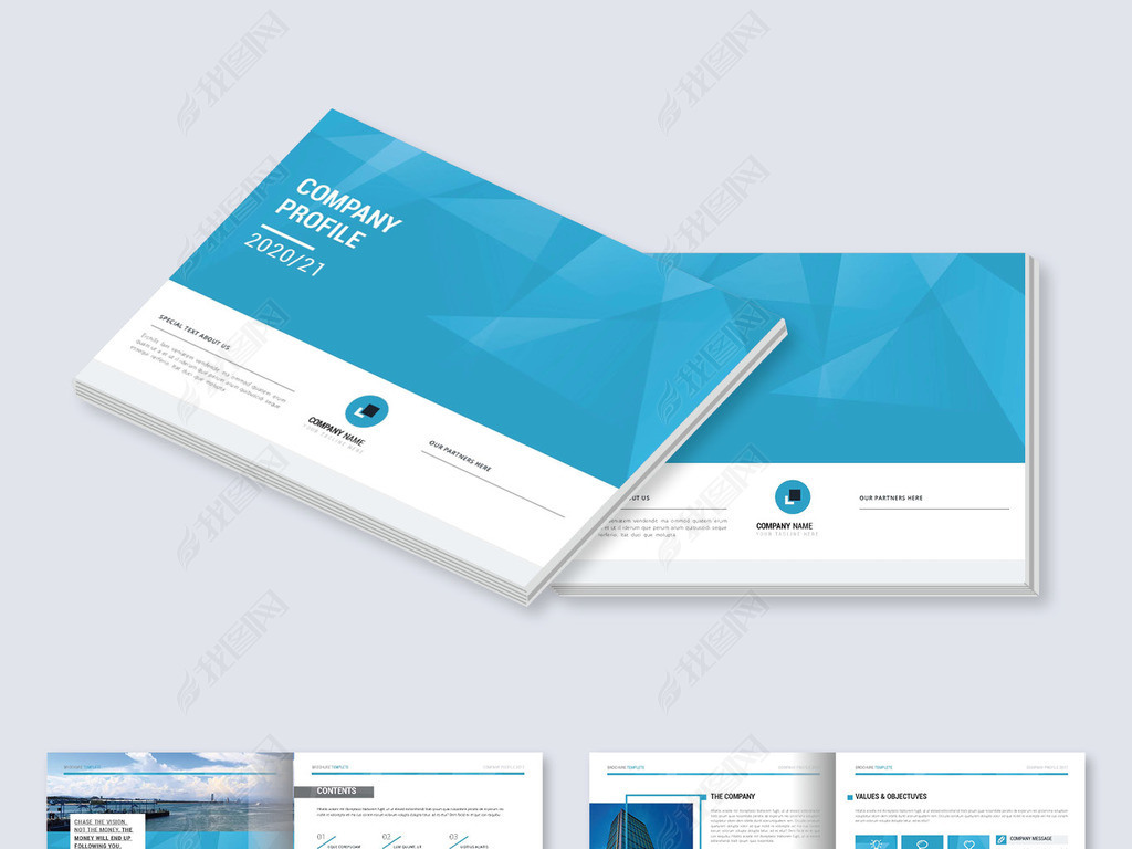 原创多功能的品牌手册画册宣传册房地产楼书ai模板