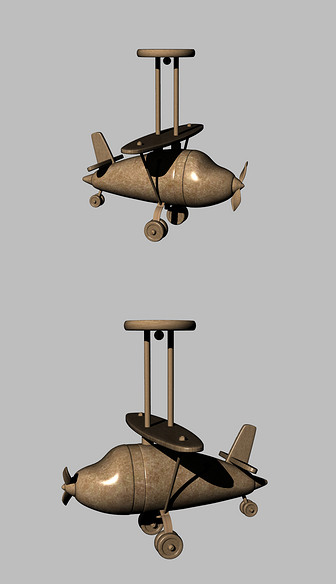 小飞机烛台3D模型
