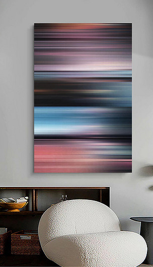 现代简约挂画抽象蓝色装饰画唯美渐变炫境装饰画