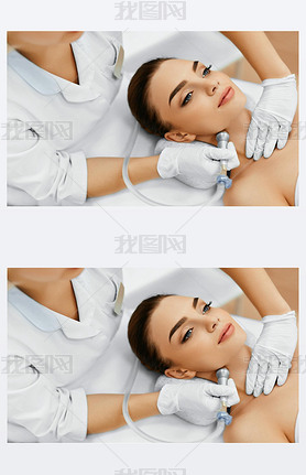Face Skin Care. Diamond Microdermabrasion Peeling Treatment, Bea