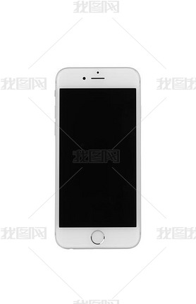 White iPhone 6 from front view on white background