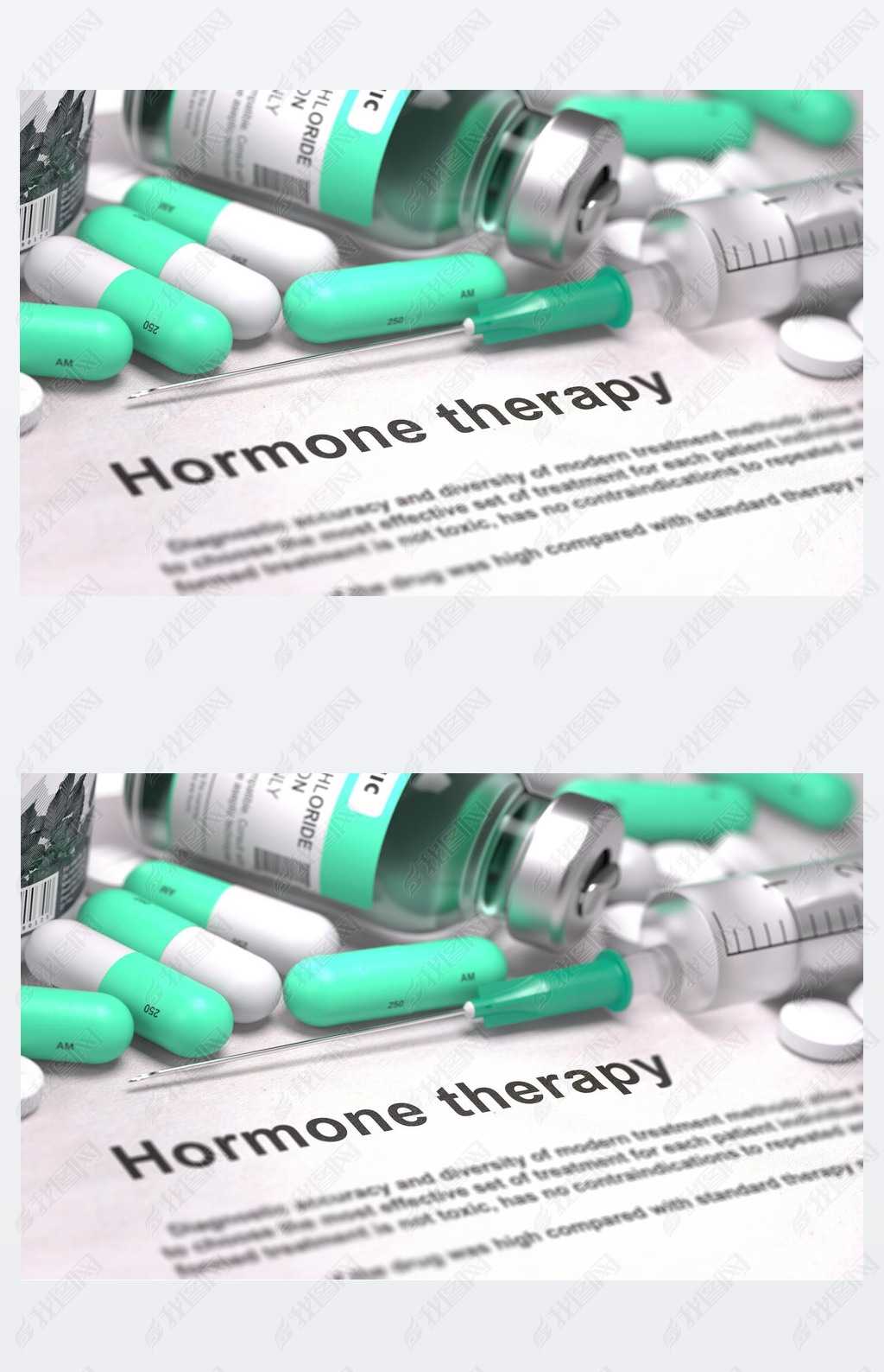 Hormone Therapy - Medical Concept with Blurred Background.