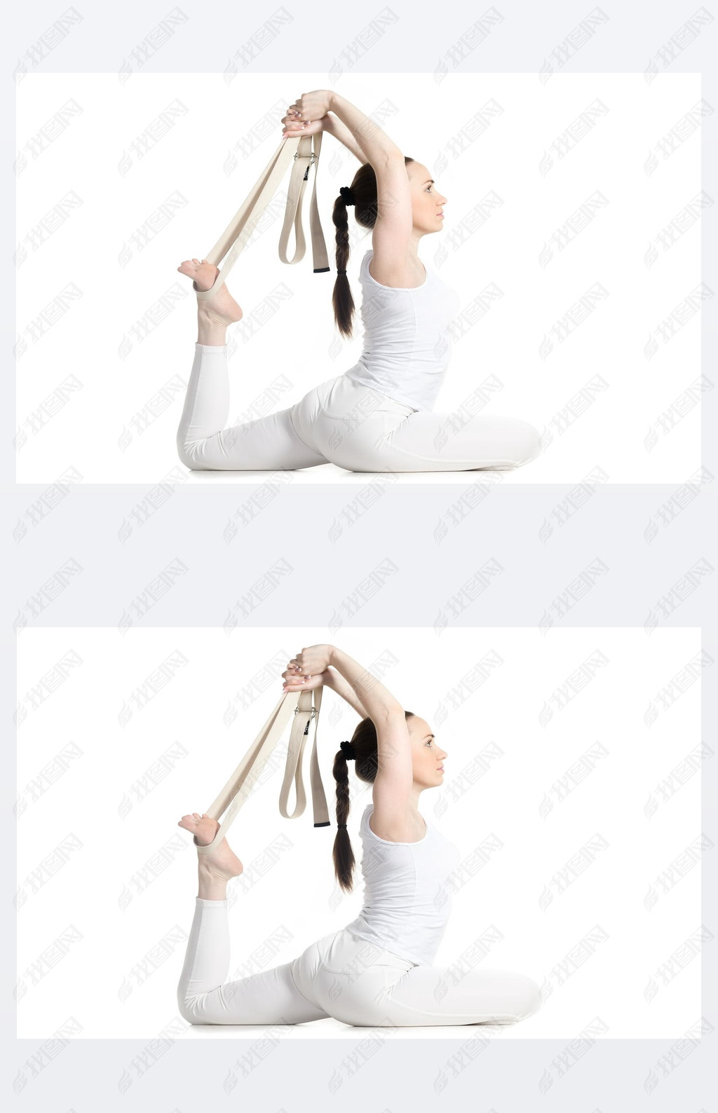 Yoga with props, King Pigeon Pose