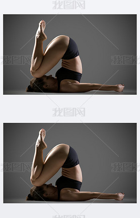 Variation of Knee to Ear Yoga Pose