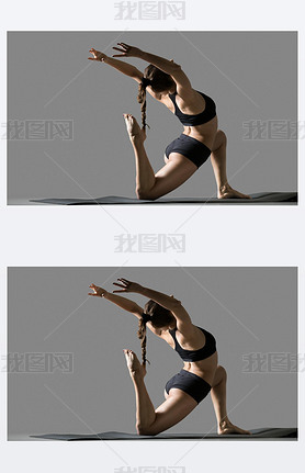 Anjaneyasana variation yoga