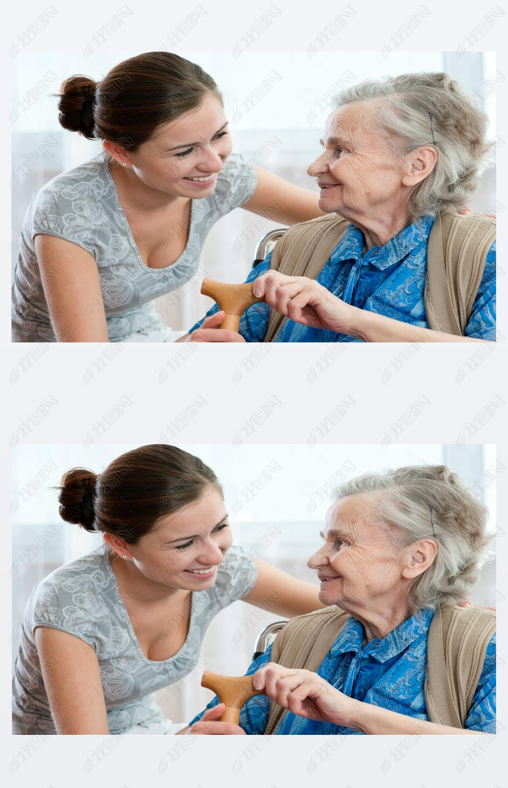 Nursing lady at home