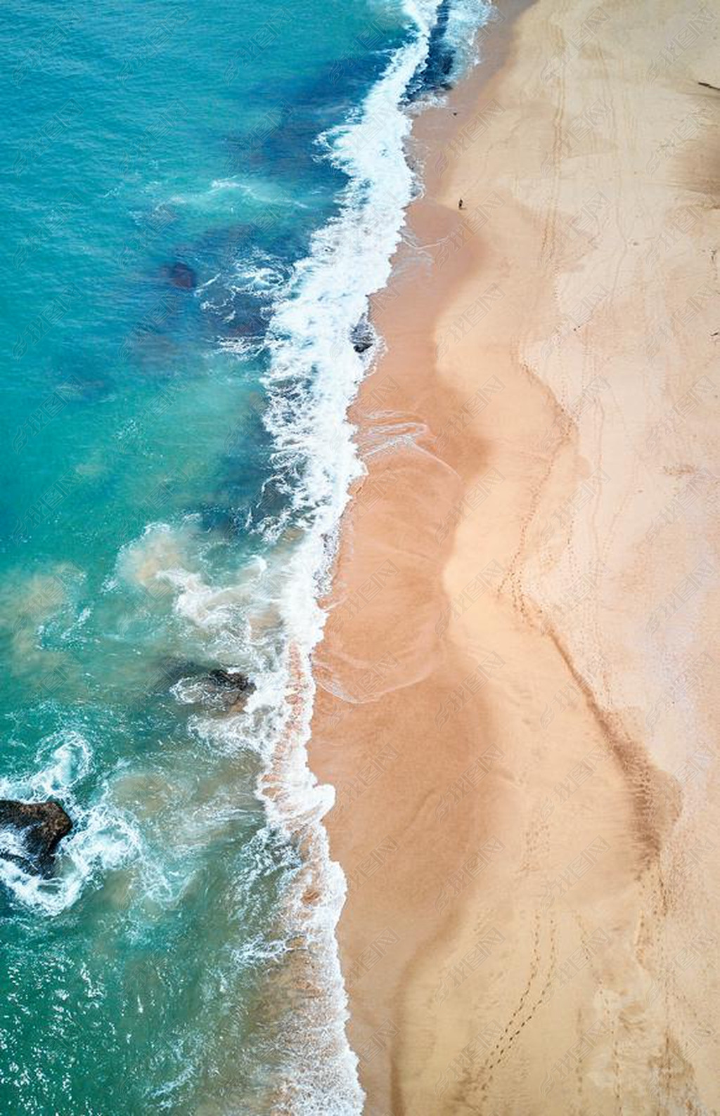 斯里兰卡岛南海岸的鸟瞰图