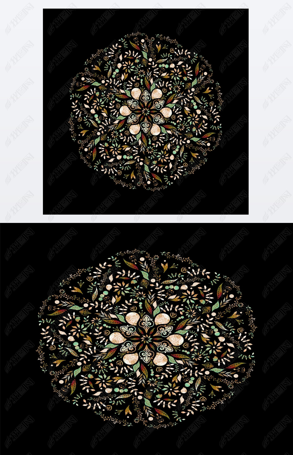 Bright background picture with oil paints. Colorful mosaic. Floral pattern ornament. oil paint. Patt