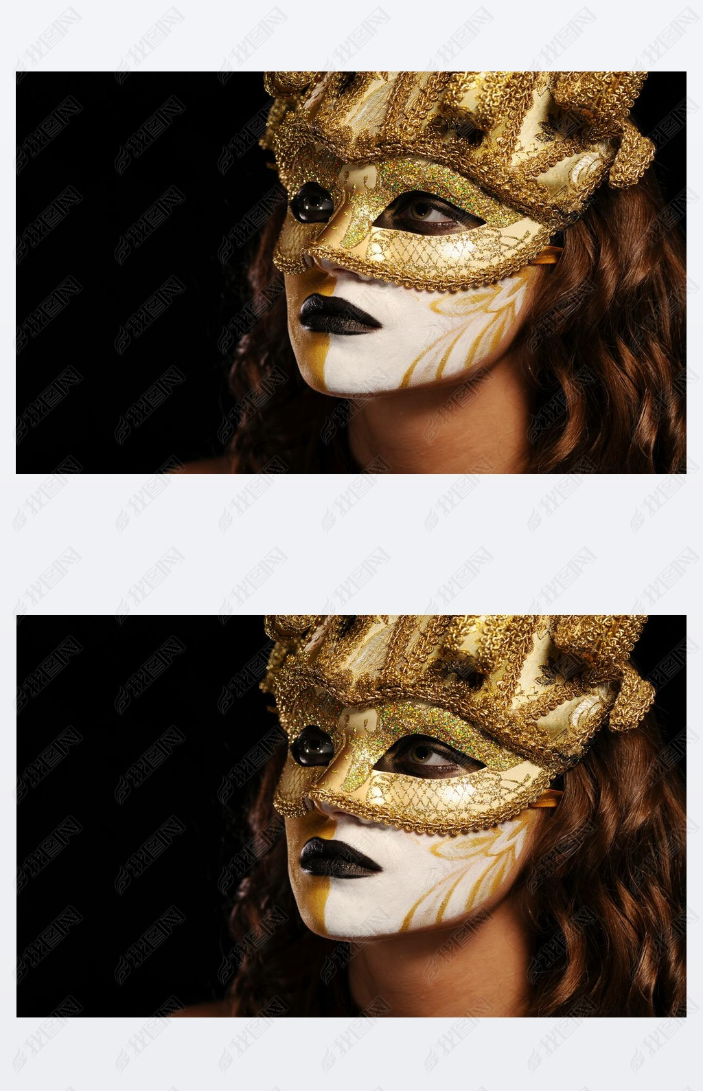 性感的女人在金色舞会面具下载-编号25496774-人物情感-我图网