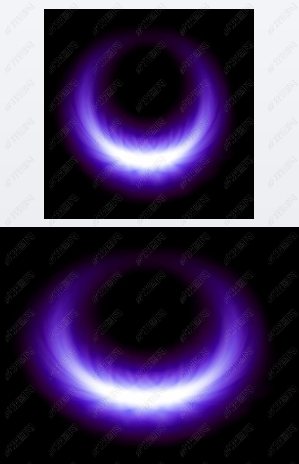 purple glow burning ring flare