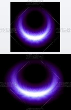 purple glow burning ring flare