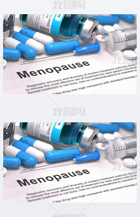 Diagnosis - Menopause. Medical Concept. 3D Render.