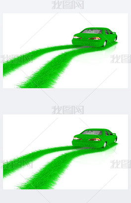 青草覆盖汽车-生态绿色运输
