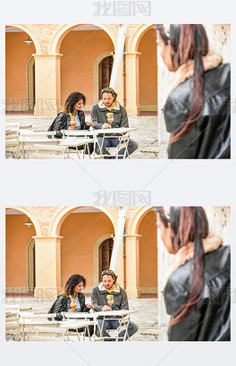 跟踪对情侣的妒妇