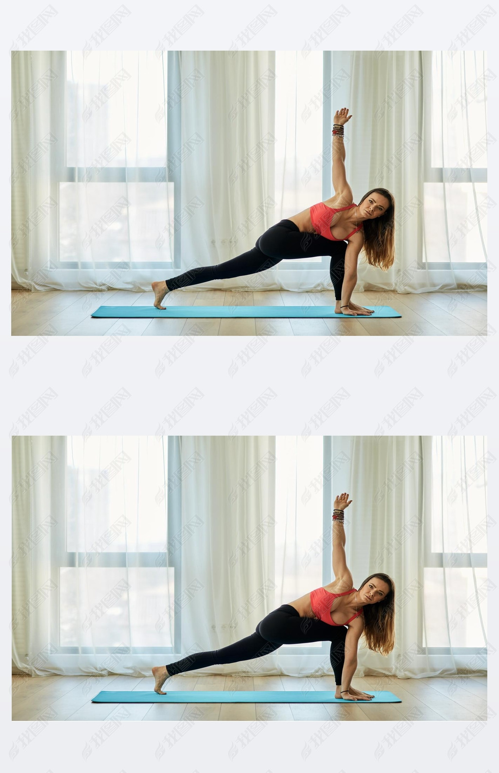 Yoga trainer in asana