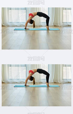 Yoga trainer in asana