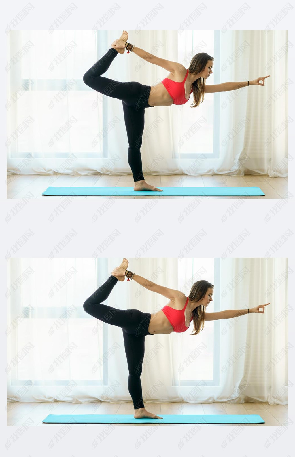 Yoga trainer in asana