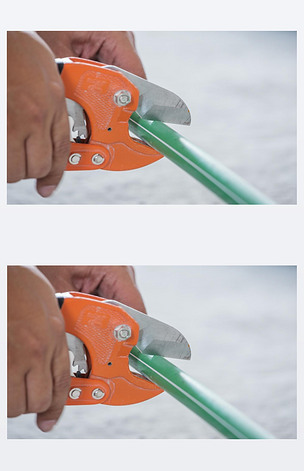 原创手中切割ppr管的工作版权可商用