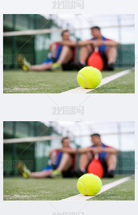 friends playing paddle tennis