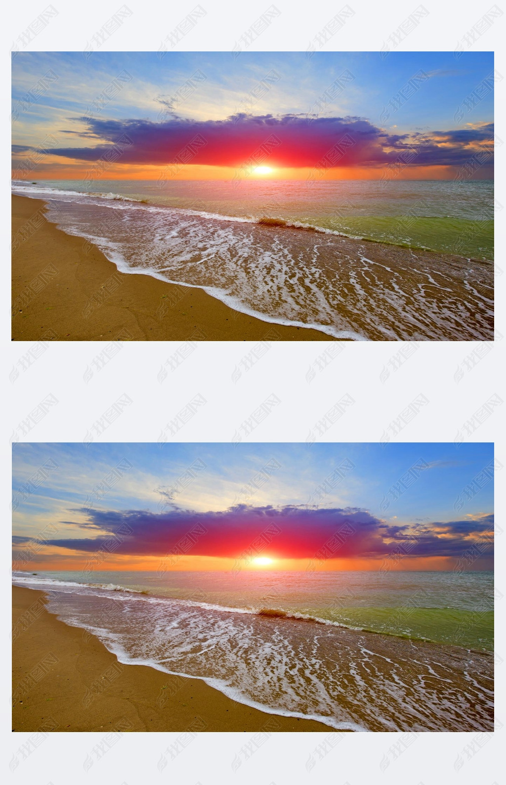 Sunset over sea