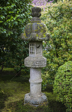 Shrine in a Japanese garden