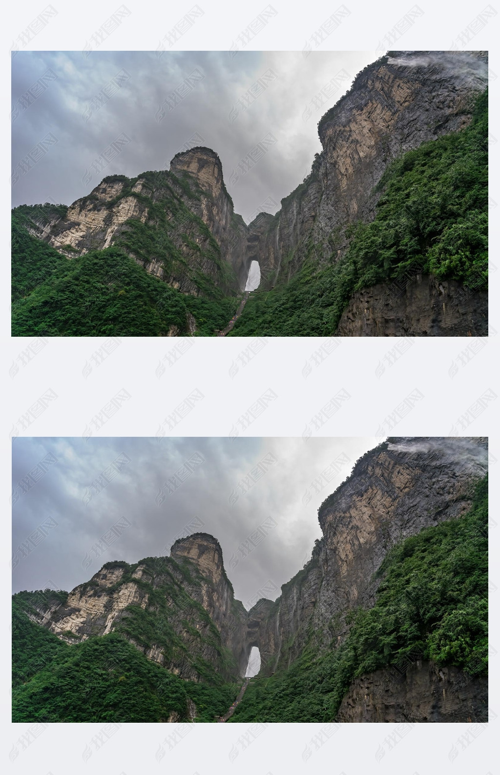 View of the holy sacred Tianmen Mountain