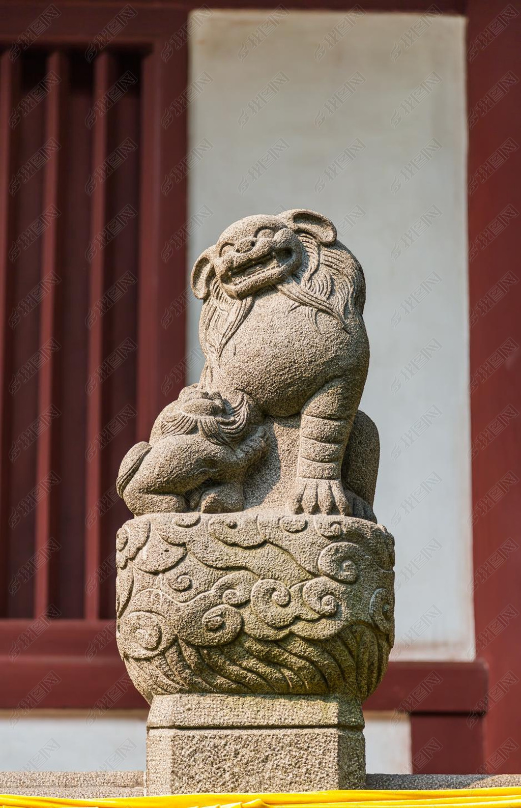 Chinese guardian lion statue