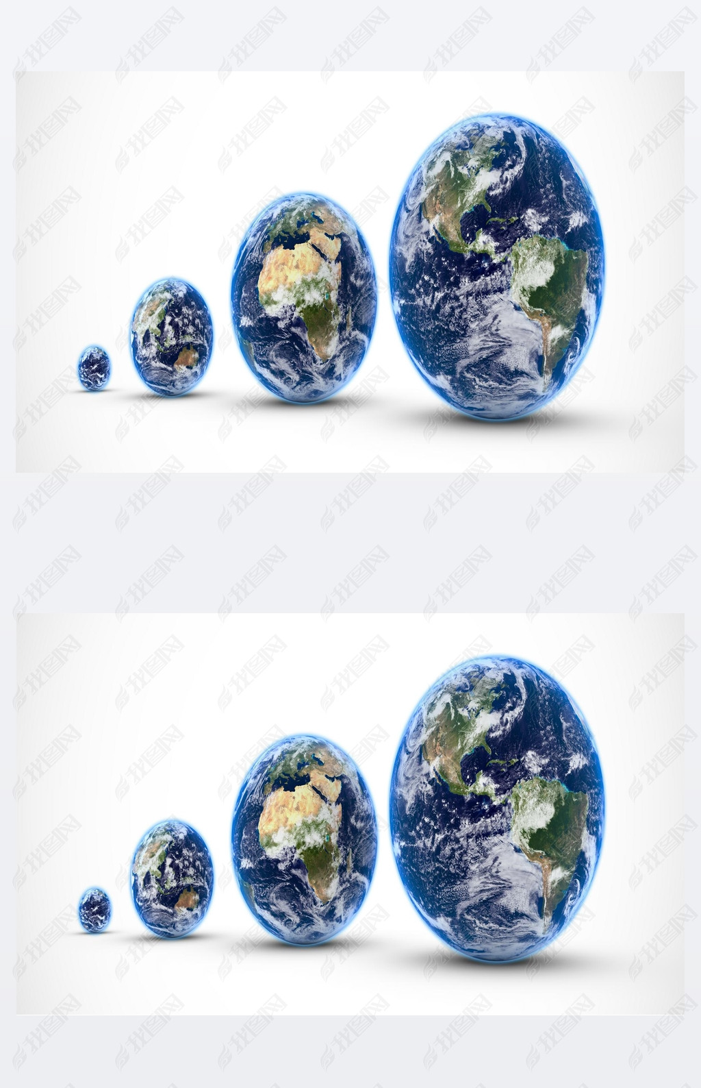 Multi earths isolated