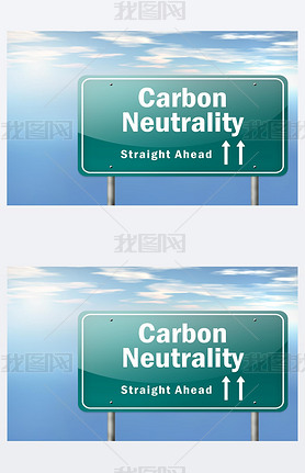 Highway Signpost Carbon Neutrality