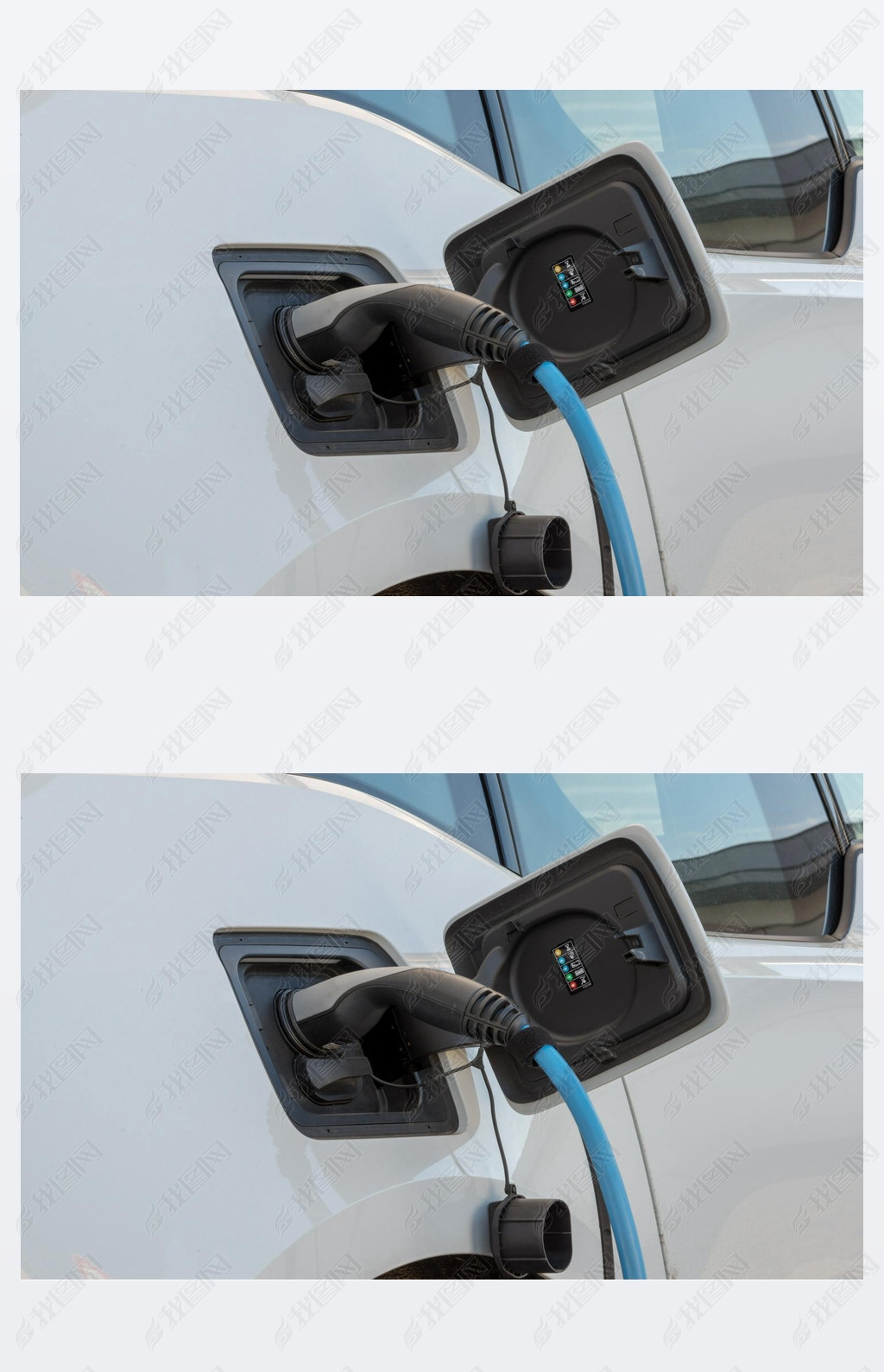 Electric car at charging station 