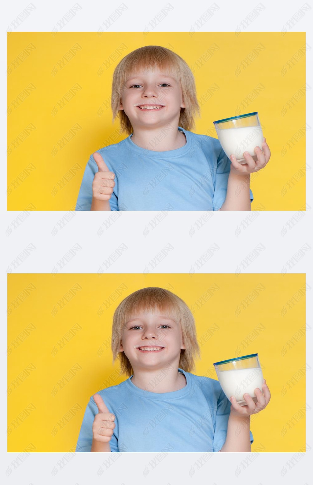 Little boy drinking milk