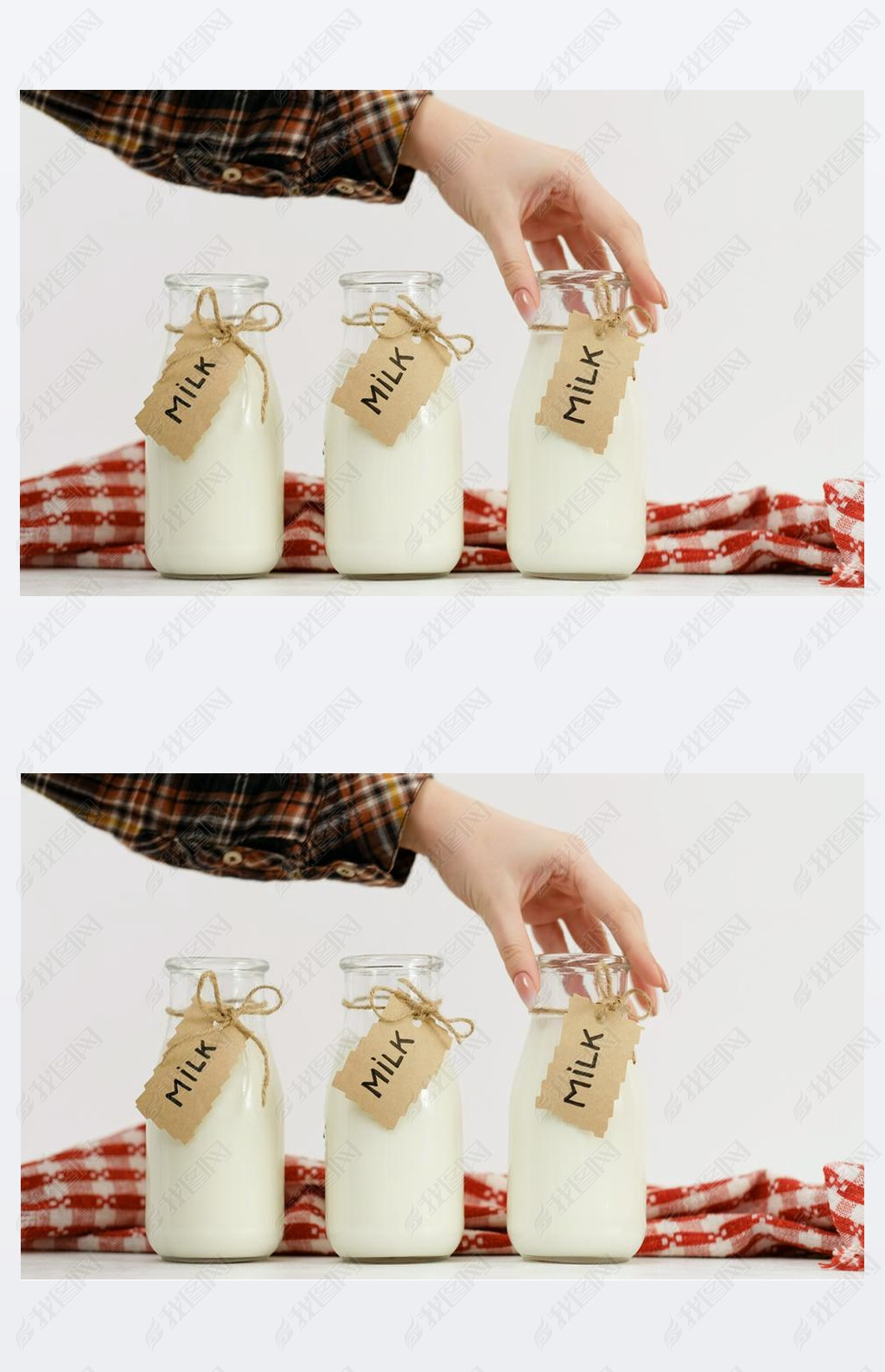 fresh milk bottles assortment markets