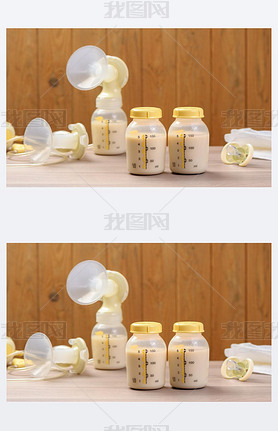 bottle of mother breast milk, breast milk storage and handling concept