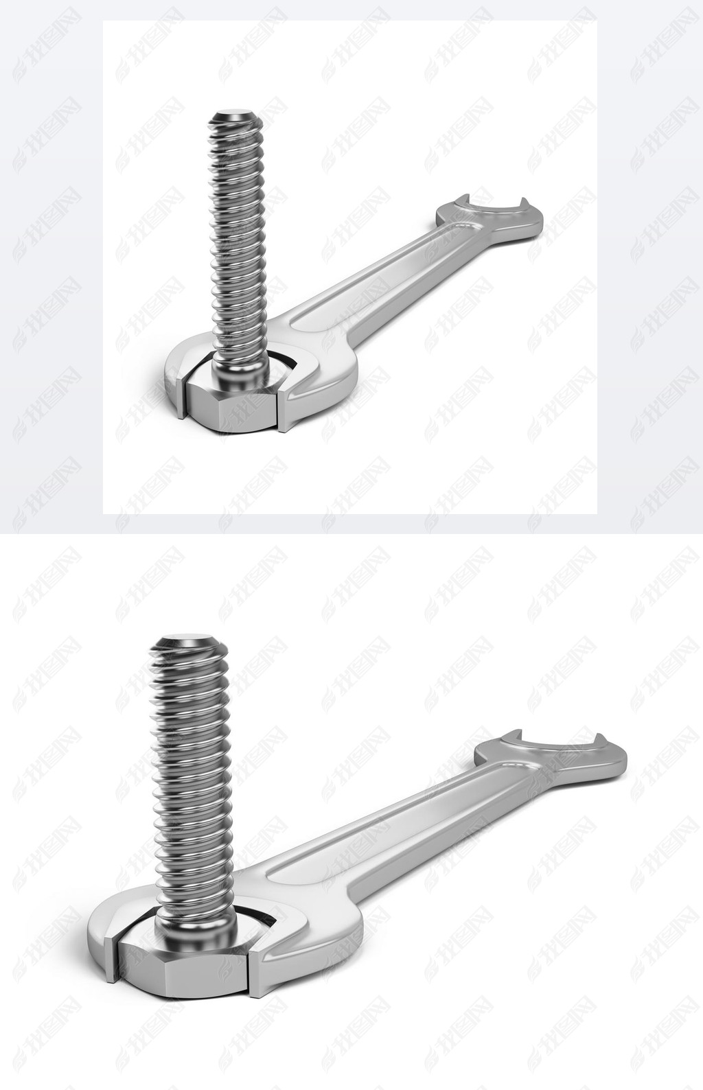 Spanner with bolt